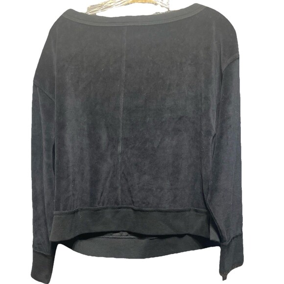 JoyLab Women’s Black Velour Long Sleeve Sweatshirt Small Soft Luxe Pullover NWT - Picture 3 of 9